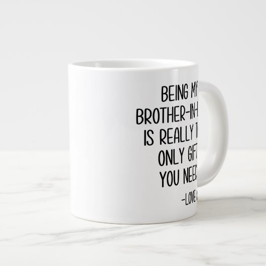 Broer-in-law-Mok, zwager geschenk Grote Koffiekop (Voorkant rechts)