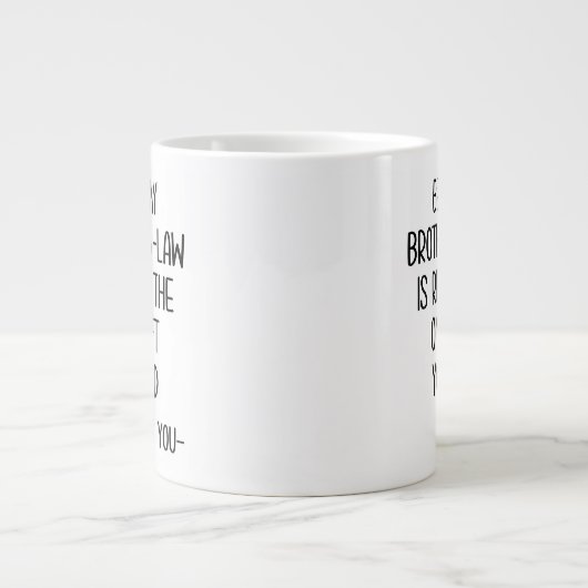 Broer-in-law-Mok, zwager geschenk Grote Koffiekop (Voorkant)