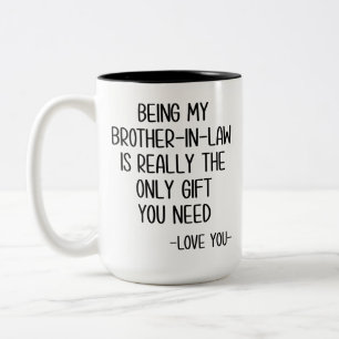 Broer-in-law-Mok, zwager geschenk Tweekleurige Koffiemok