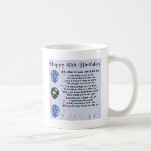 Broer in Law Poem 40th Birthday Koffiemok
