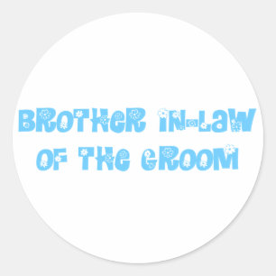 Broer in-law van de Groom Ronde Sticker