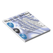 Broer in rechtengedicht 60e verjaardag notitieblok (Schuin)