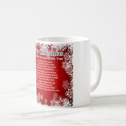 Broer in rechtengedicht - kerstontwerp koffiemok (Voorkant rechts)