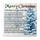 Broer in rechtengedicht - kerstontwerp tegeltje (Voorkant)