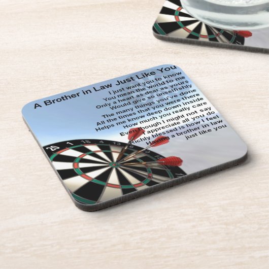 Broer in rechtengedicht - kunstontwerp onderzetter (Linkerzijde)