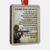 Broer in rechtengedicht - Soldaat design Metalen Ornament (Rechts)