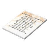 Broer in rechtsgedicht - Cream Notitieblok (Linkerzijde)