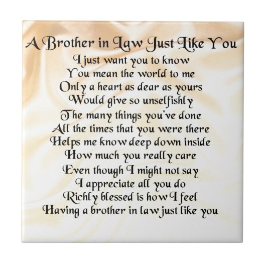 Broer in rechtsgedicht - Cream Tegeltje (Voorkant)