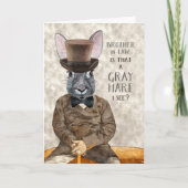 Broer in Wet Funny Birthday Hipster Rabbit Kaart (Voorkant)