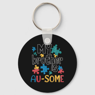 Broer is Au-Some Autism Awareness Squad Support Sleutelhanger