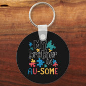 Broer is Au-Some Autism Awareness Squad Support Sleutelhanger (Voorkant)