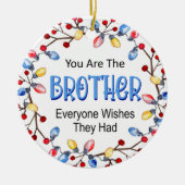 Broer kerstlampjes Ornament (Voorkant)