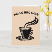 BROER, KOFFIELIEFHEBBER ANSICHTKAARTEN KAART (Gele Bloem)