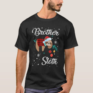 Broer Luiaard Kerstman Kerstmuts Buffalo Plaid Roo T-shirt