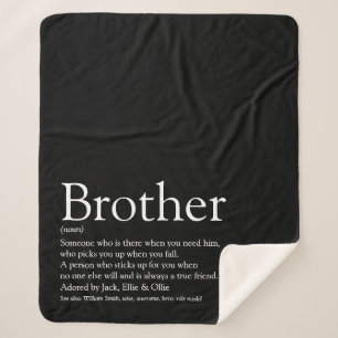 Broer Modern Zwart en Wit Leuk Koel Sherpa Deken