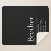 Broer Modern Zwart en Wit Leuk Koel Sherpa Deken (Voorkant (horizontaal))