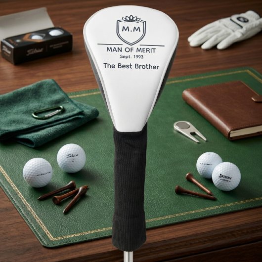 Broer Monogram Eerste Letter Man Van Verdienste Ve Golfheadcover