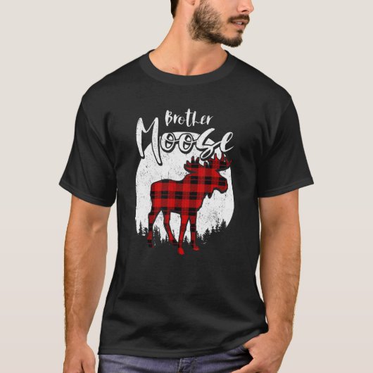 Broer Moose Red Pset Buffalo Matching Family Pa T-shirt (Voorkant)