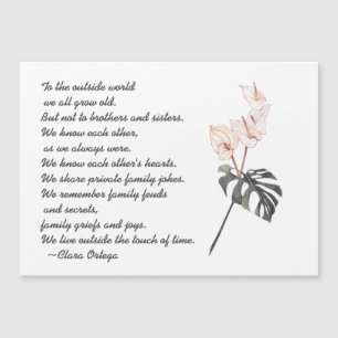 Broer of zuster Sentimental Poem Black en roze