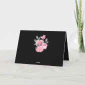 Broer of zuster Sentimental Poem Black en roze Kaart (Achterkant)