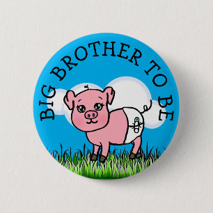 Broer om Boerderij van Baby showers te zijn Ronde Button 5,7 Cm