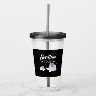 Broer om olifant Baby shower cadeau voor jongen Acryl Drinkbeker