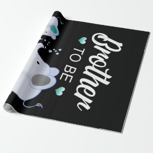 Broer om olifant Baby shower cadeau voor jongen Cadeaupapier