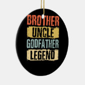  broer oom Godfather Legend Keramisch Ornament (Rechts)