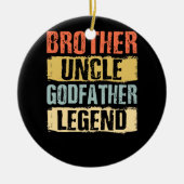 broer oom Godfather Legend Keramisch Ornament (Voorkant)