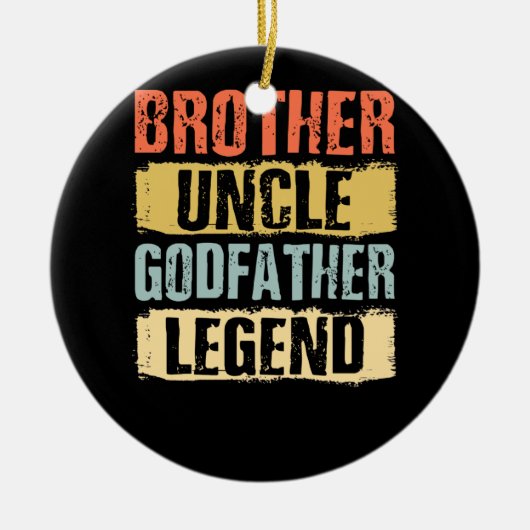  broer oom Godfather Legend Keramisch Ornament (Voorkant)
