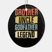  broer oom Godfather Legend Keramisch Ornament (Links)