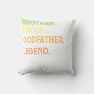 Broer Oom Godfather Legende Sinds Jaar Custom T-sh Kussen