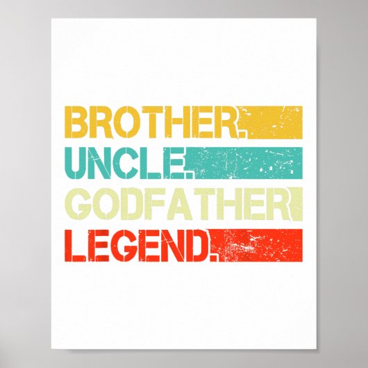 Broer oom peetvader legende beste grappige oom gi poster (Voorkant)
