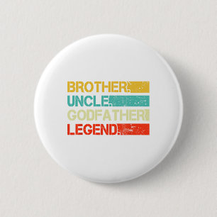 Broer oom peetvader legende beste grappige oom gi ronde button 5,7 cm