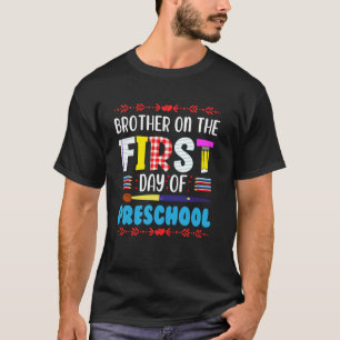 Broer op de eerste dag van de kleuterschool papa t t-shirt