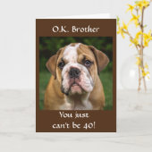 **BROER** OP UW *40e* BIRTHDAY-Kaart Kaart (Gele Bloem)