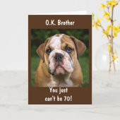 **BROER** OP UW *70e* BIRTHDAY-Kaart Kaart (Gele Bloem)