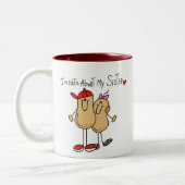 Broer over mijn zuster tweekleurige koffiemok (Links)