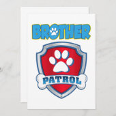 Broer Patrouille T-shirt - Hond Moeder Vader Grapp Aankondiging (Voorkant / Achterkant)