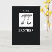 Broer: Pi Day Black Kaart (Gele Bloem)