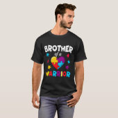 Broer Puzzle Warrior Heart Autisme Awareness T-shirt (Voorkant volledig)