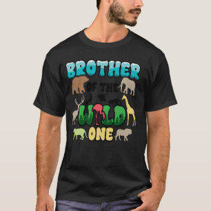Broer Safari 1e verjaardag van Wild One Zoo Jungle T-shirt