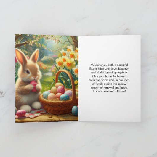 Broer / schoonzus Paasvakantie Kaart (Binnen)