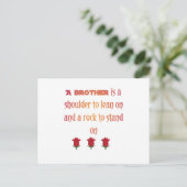 Broer "Schouder om op te leunen Briefkaart (Staand voorkant)
