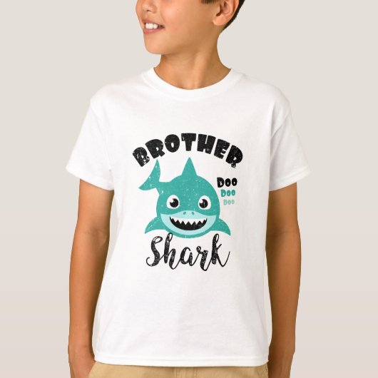 Broer Shark Cute Cute Baby Shark Design Matching T-shirt (Voorkant)