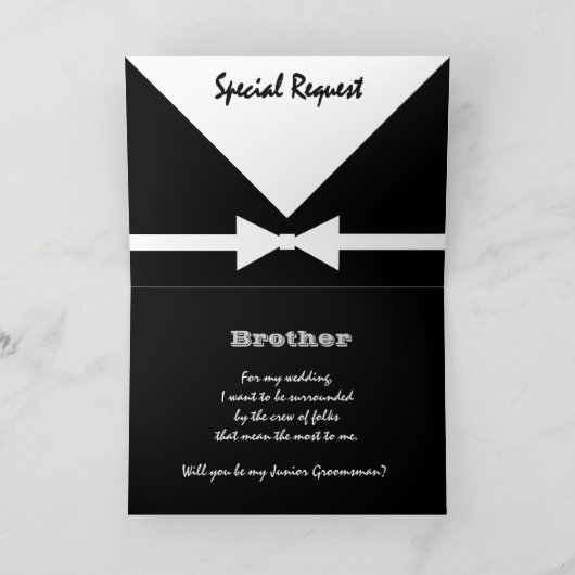 BROER - Speciale vraag - Wees mijn junior bruidsjo (Binnen)