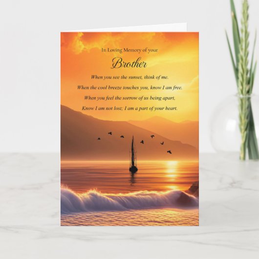 Broer Sympathie met zeilboot Ocean Zee en water Kaart (Voorkant)