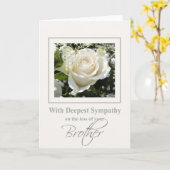 Broer Sympthy-kaart met Rozen Kaart (Gele Bloem)