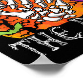 Broer tot Bone Halloween Moon Kostuum Skeleton Ha Poster (Hoek)