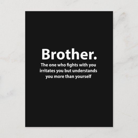 Broer Typografie Broer Briefkaart (Voorkant)